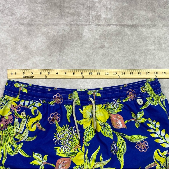 Polo Ralph Lauren Swim Trunks Men's XL Tall Blue Floral Lined Pockets Drawstring - Picture 7 of 16